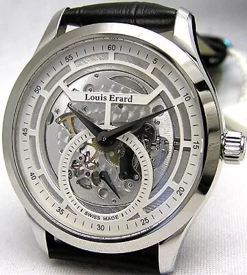 *Rare* Louis Erard 1931 Skeleton  Stainless Stil Men Used Swiss Made Watch • $1129