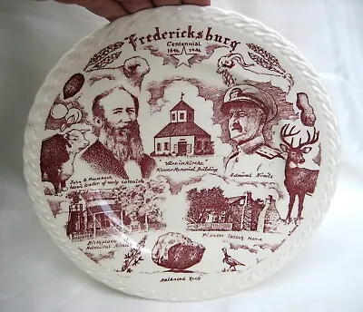 FREDERICKSBURG TEXAS Centennial Plate 1846-1946 Vernon Kilns • $27.68