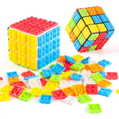 Magic Cube Rubix 3x3x3 Brain Teaser DIY Puzzle Rubiks Rubics Toy Kids Xmas Gift • $19.99