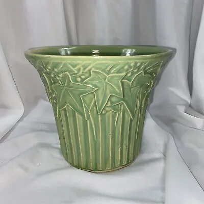 Vintage McCoy Ivy And Berries Mint Green Planter Jardiniere • $79
