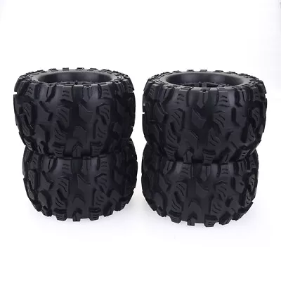 4PCS 1/10 RC Car Tires&Wheel Rims 12mm Hex For HSP HPI Buggy Off Road Model Car • £35.98