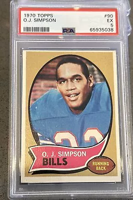 1970 Topps O.J Simpson Rookie RC #90 PSA 5 Excellent HOF Buffalo Bills FAST SHIP • $165