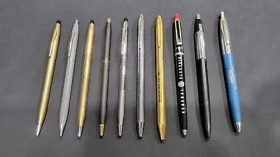 Lot Of 10 Ballpoint Pen & Pencil Cross Chromatic Paper Mate & Sheaffer's • $69.21