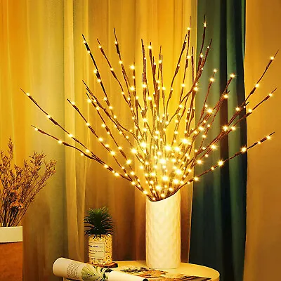 £10.95 • Buy LED Romantic Twigs Bead Lights Up Warm White Branch Filler Willow Tree Twig Lamp