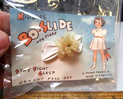 Vintage 1940s Kiddies Bo Slide Hair Barrette Great Vintage Graphics On Card • $7.99