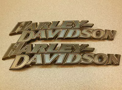 Harley M8 Softail Street Bob Denim Gray Bronze Trim Gas Tank Emblems Nameplates • $133.50