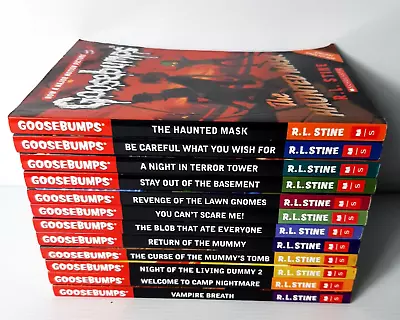 Goosebumps Paperback Book  R.L. Stine 1990s Lot Of 12 • $37.95