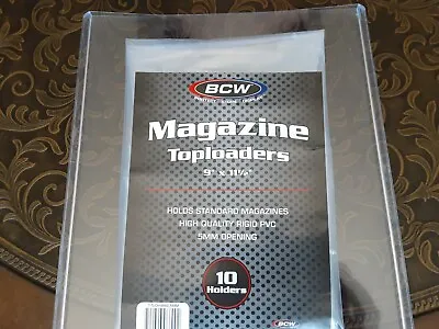 1 BCW Magazine Toploader Holder Sleeve Protection Rigid • $9.40