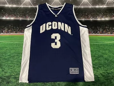 UConn Huskies Basketball Jersey Blue #3 NCAA Mens Colosseum Athletics Sz XL Used • $39.99