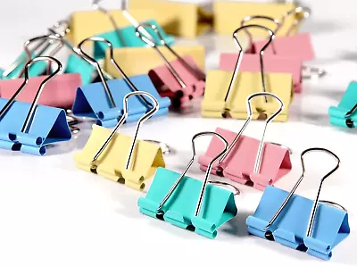 £4.11 • Buy Doesnotapply Binder Clip 16PCS 32mm Metal Bulldog Clips Large Assorted Foldback