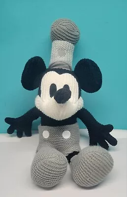 Disney Parks Mickey Mouse Crochet Knit Steamboat Willie Plush 100th Disney NWT • $35