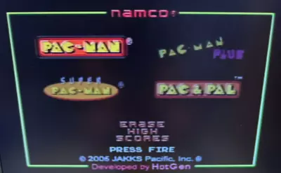 Super PAC-MAN 4in1 2006 Jakks Pacific Namco Plug And Play Arcade TV Game Tested • $17.49