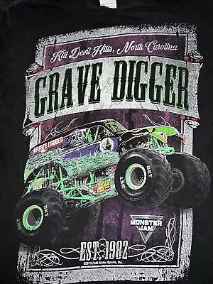 Grave Digger T-Shirt Men's 2019 Small Black Kill Devil Hills Monster Truck Jam • $19.95