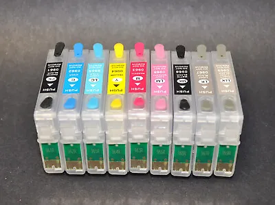 Compatible Set 9 For Stylus Photo R2880 Large Printer Refillable Ink Cartridge • $79.99