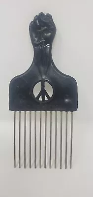 Vintage Raised Fist Afro Pick Hair Comb Black Power Pride Peace Sign RARE • $39.95