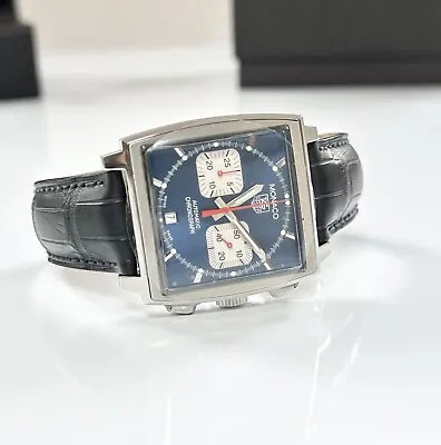 TAG Heuer Monaco 38MM Blue Dial Unworn With Factory Seals Attached CW2113-0 • £3500