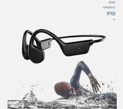 Bluetooth Bone Conduction Headphones 32G Swimming IPX8 Waterproof Earphone • $32.99