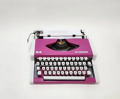 Vintage Pink Typewriter UNIS Tbm De Luxe Perfectly Working Typewriter • $359.99