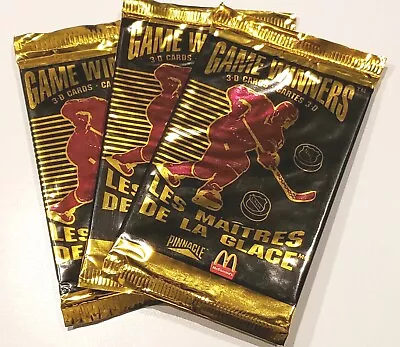 3x 1995-96 Pinnacle McDonald's Game Winners Sealed Hockey Packs • $5.99