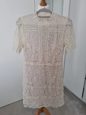 Oasis Lace Cream Dress BNWT Wedding Party Lace Size 12 RRP £56 • £0.99