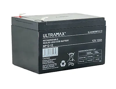 £32.99 • Buy ULTRAMAX NP12-12, 12V 12Ah Sealed Lead Acid - AGM - VRLA Battery