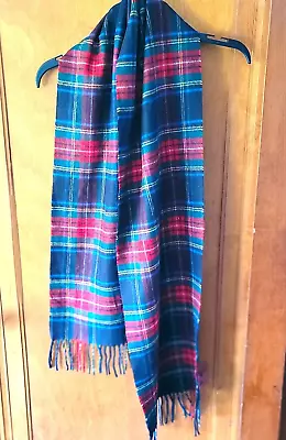 Merona 100% Acrylic Plaid Scarf New With Tags Super Soft 66  W/o Fringe X 11 1/2 • $9.99