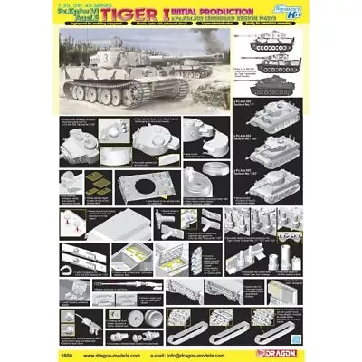 Dragon Models 1/35 Tiger I Initial Production S.Pz.Abt.502 Leningrad Region 194 • $97.81