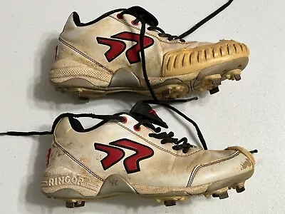 Ringor Softball Metal Cleats White Women’s Size 8 • $15