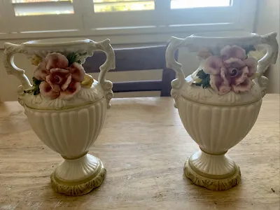 A Pair Of Capo Di Monte (Capodimonte) Vase/urn • $70