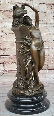 Vintage BRONZE Statue/sculpture Of SATYR With Nymph Art Deco Erotic Figurine Art • $244.65