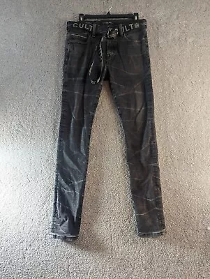 Cult Of Individuality New York  Punk Super Skinny  Charcoal Black Jeans 32-32 • $55