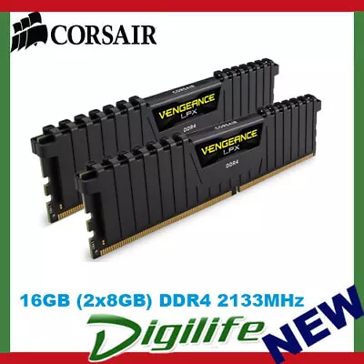 Corsair Vengeance LPX 16GB (2x8GB) DDR4 2133MHz C13 Desktop Gaming Memory Black  • $85