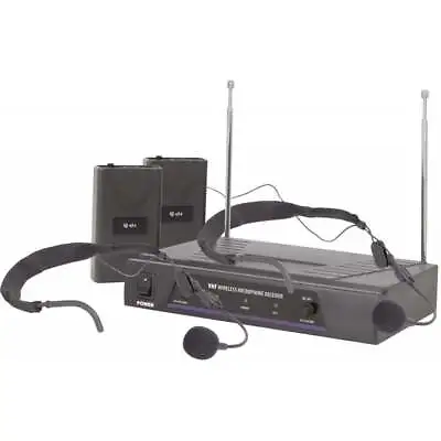 QTX VHF Dual Neckband Wireless Mic System 174.1-175MHz • £55