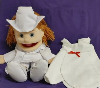 SUNNY PUPPET  NURSE  HAND PUPPET 15”  With Clothing • $19.99