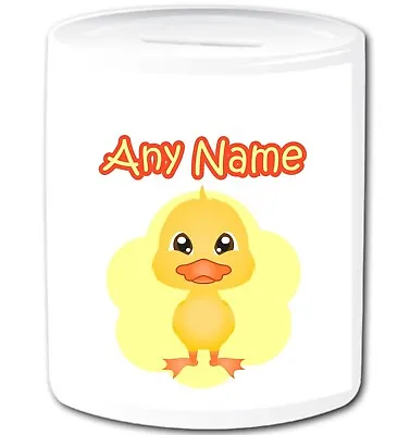 Personalised Duck Money Box Farm Animal Girls Boys Kids Custom Name Piggy Bank • £14.99