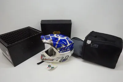$999 • Buy Fox Racing V3 R2-D2 LE Motocross Helmet Star Wars Large Chrome Blue White AE 