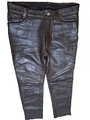Vtg Vanson Leathers Men's Pants Size 32 DK BN Boston Mass Motorcycle Made In USA • $279