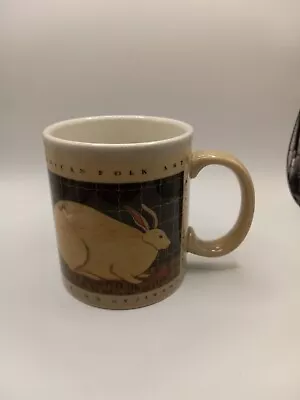 Warren Kimble American Folk Art Rabbit Otagiri 3 1/2  Coffee Mug Tea Cup Japan • $17.95