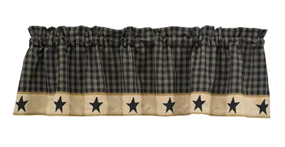 Park Design STAR Country Cabin Farmhouse Primitive Rustic Lined Patch Valance  • $31.95