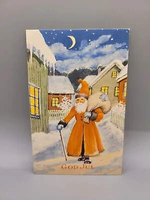 $25 • Buy Vintage Christmas Postcard Santa Orange Coat