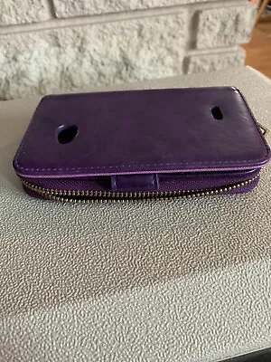 Dark Purple Lg Optimus L70 Metro Pc Phone Case Wallet • $5