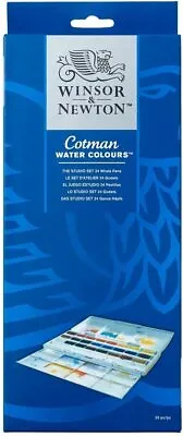 £69.99 • Buy Winsor And Newton Cotman 24 Whole Pans Studio Watercolour Set Artist Quality 