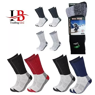 6 Pairs Mens Merino Wool Socks Insulated Cold Weather Winter Thermal Socks • $20.49