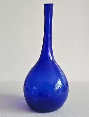 Cobalt Blue Glass Vase. Possibly Swedish? • $40