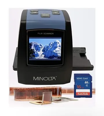 MINOLTA Film & Slide Scanner Convert Color & B&W 35mm 126 110 Negative & S... • $139.99