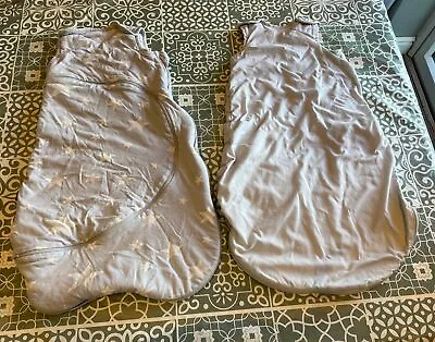2x 0-6m Sleeping Bag 2.5 Tog - Snuz Grey Star & Mothercare Grey Plain Theme • £2