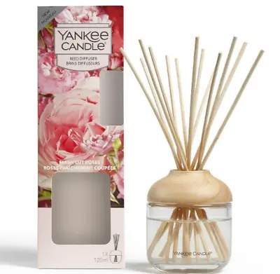 Yankee Candle Reed Diffuser Fresh Cut Roses- 120ml- Fragrance Aromatic Gift • £12.71