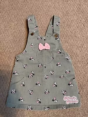 Minnie Mouse Overall Dress Toddler Girls 24 Months Pink & Mint Green  • $13.99