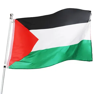 Palestine Palestinian Flag 5ft X 3ft Eyelets Fast Despatch Premium Polyester • £3.99