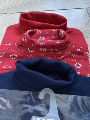 £8 • Buy M&S 3 X Baby Girls Long Sleeved Roll Neck Tops 18-24 Months